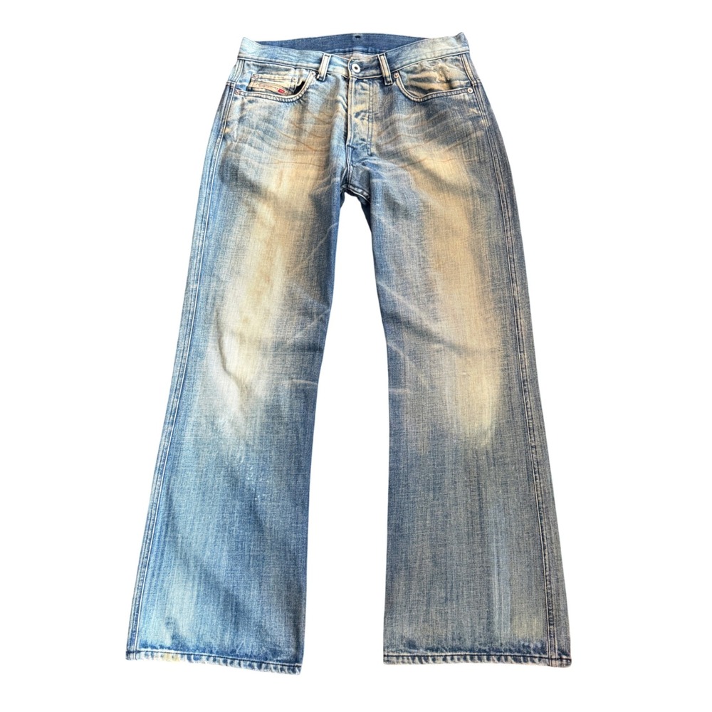 Diesel Industries vintage Mens Blue Distressed Flared Jeans Size 32 Italy